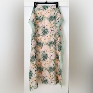 Loft mint green and pink tropical shall